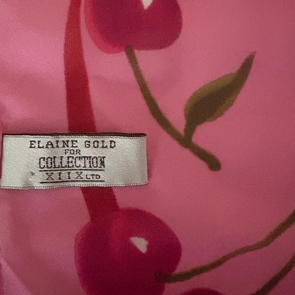 Cherry Print Pink Scarf - Picture 3 of 4